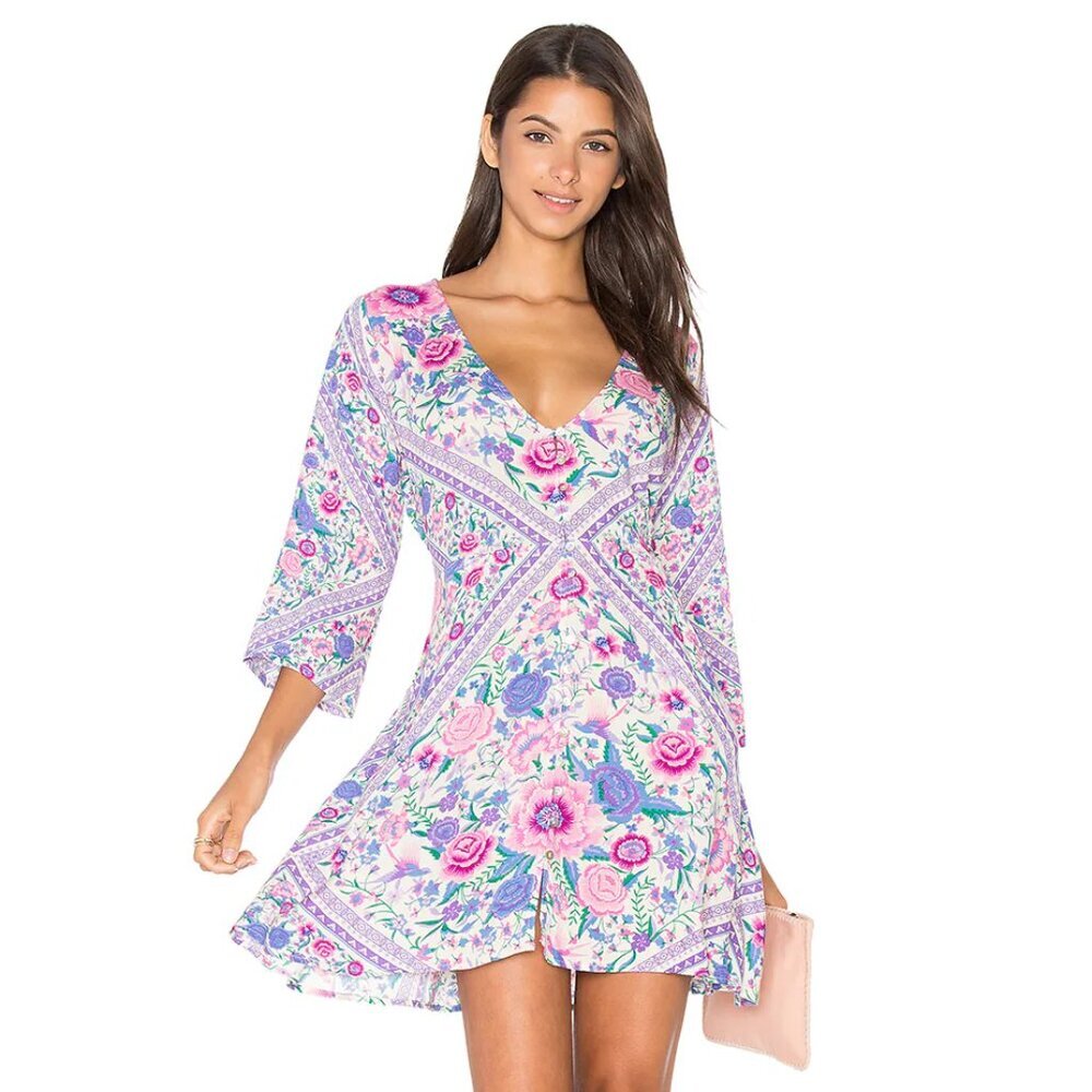 Spell and the Gypsy Collective Babushka Lavender Playdress Purple Mini XS b122